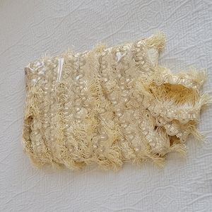 Vintage Ecru Cream Fringe Trim